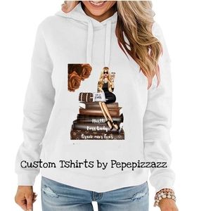 HUSTLE BOSS LADY HOODIES Fashionista girl boss. Cozy sweatshirt. Handmade